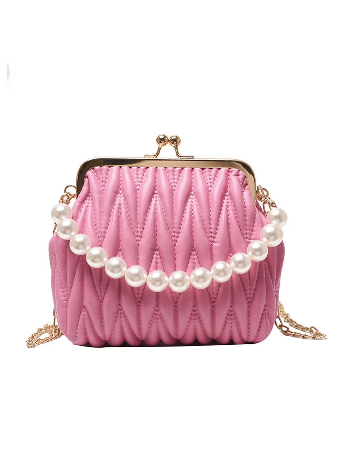 Sac à Main Vintage avec Chaînes de Perles - Image 4