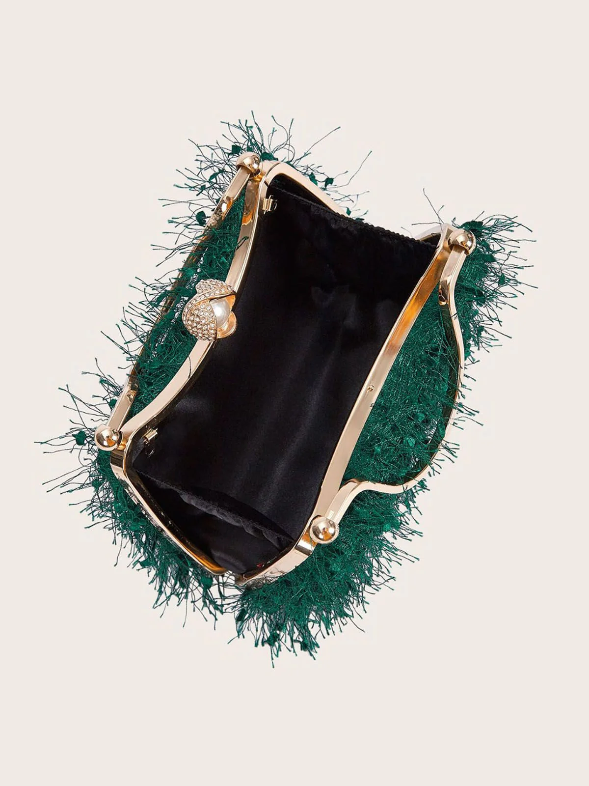 Sac de soirée à poignée avec pompon vintage - Image 4