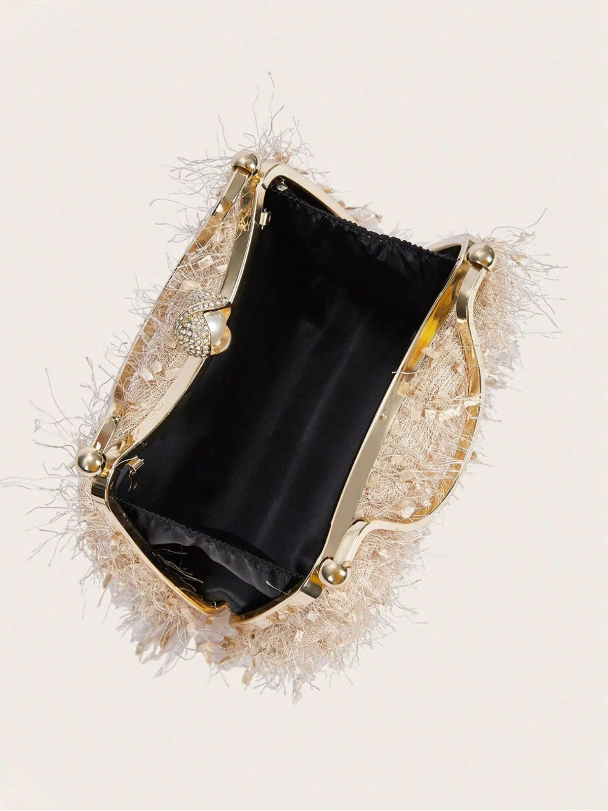 Sac de soirée à poignée avec pompon vintage - Image 9