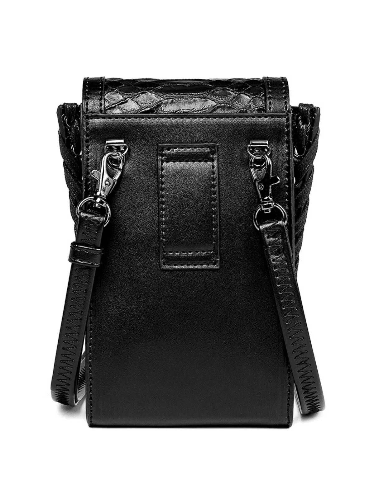 Sac noir à tête de mort brodée d'Halloween - Image 4