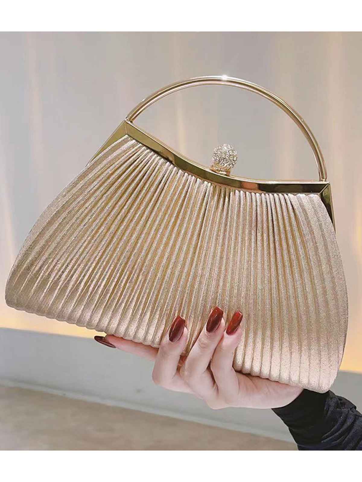 Sac solide plissé de fête vintage - Image 2