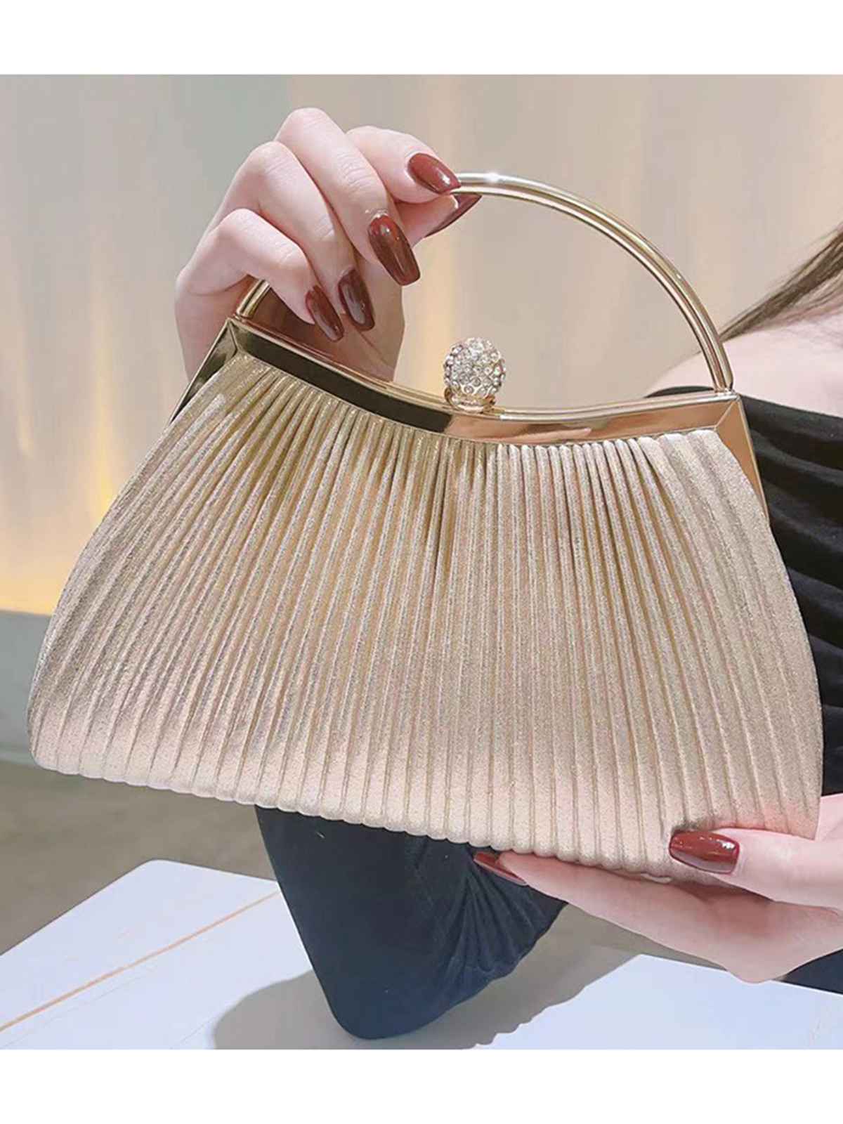 Sac solide plissé de fête vintage - Image 5