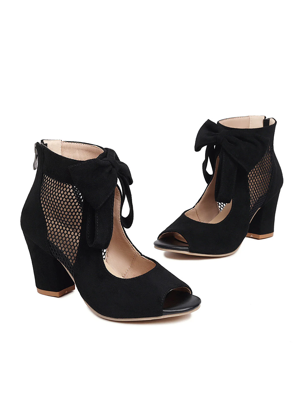 Sandales à talons hauts avec nœud à bout ouvert - Image 3