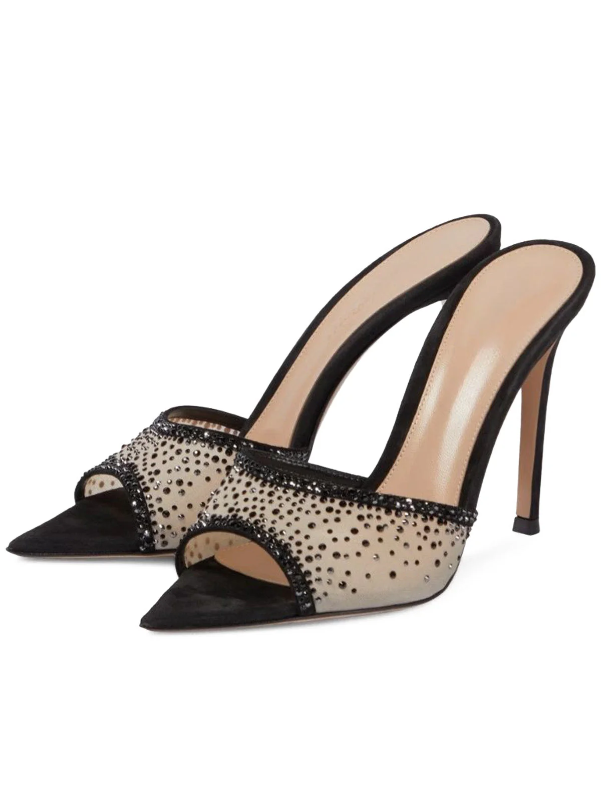 Sandales talons hauts bout pointu et strass - Image 6