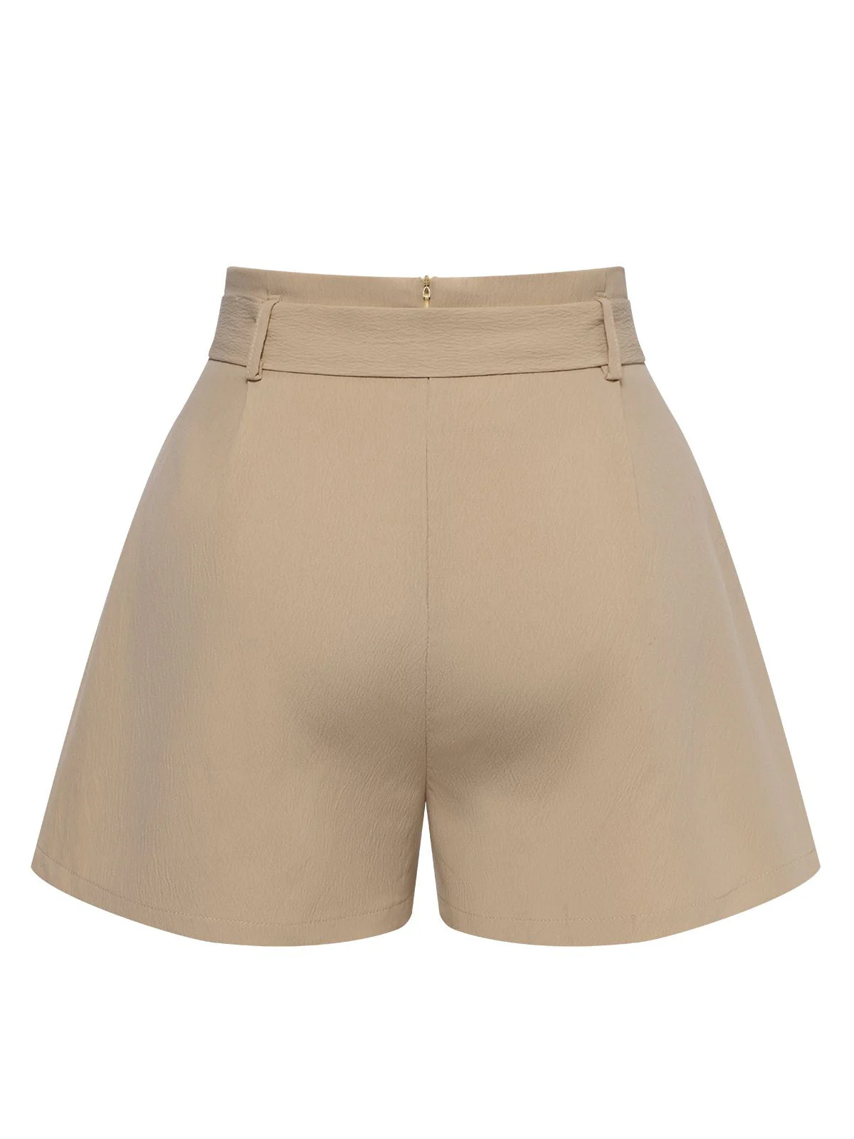 Short kaki uni avec ceinture à nouer des années 1950 - Image 3