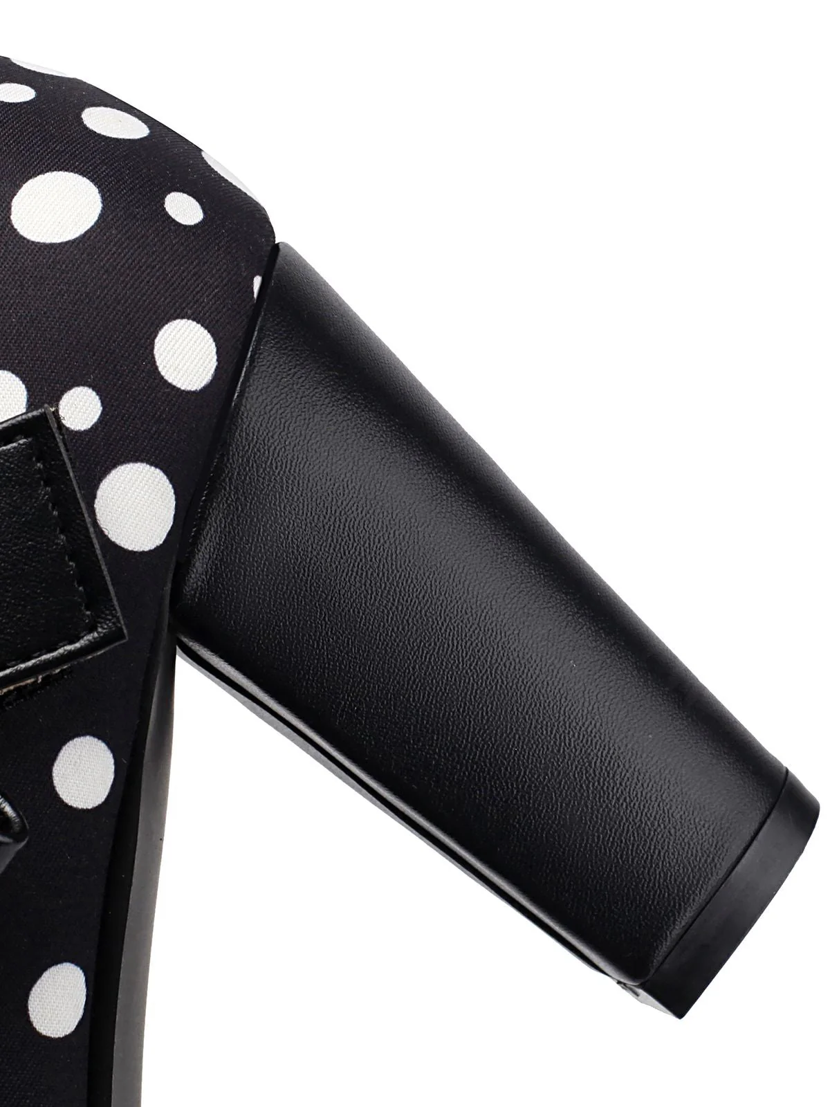 Talons épais rétro Mary Jane à pois et nœud papillon - Image 19