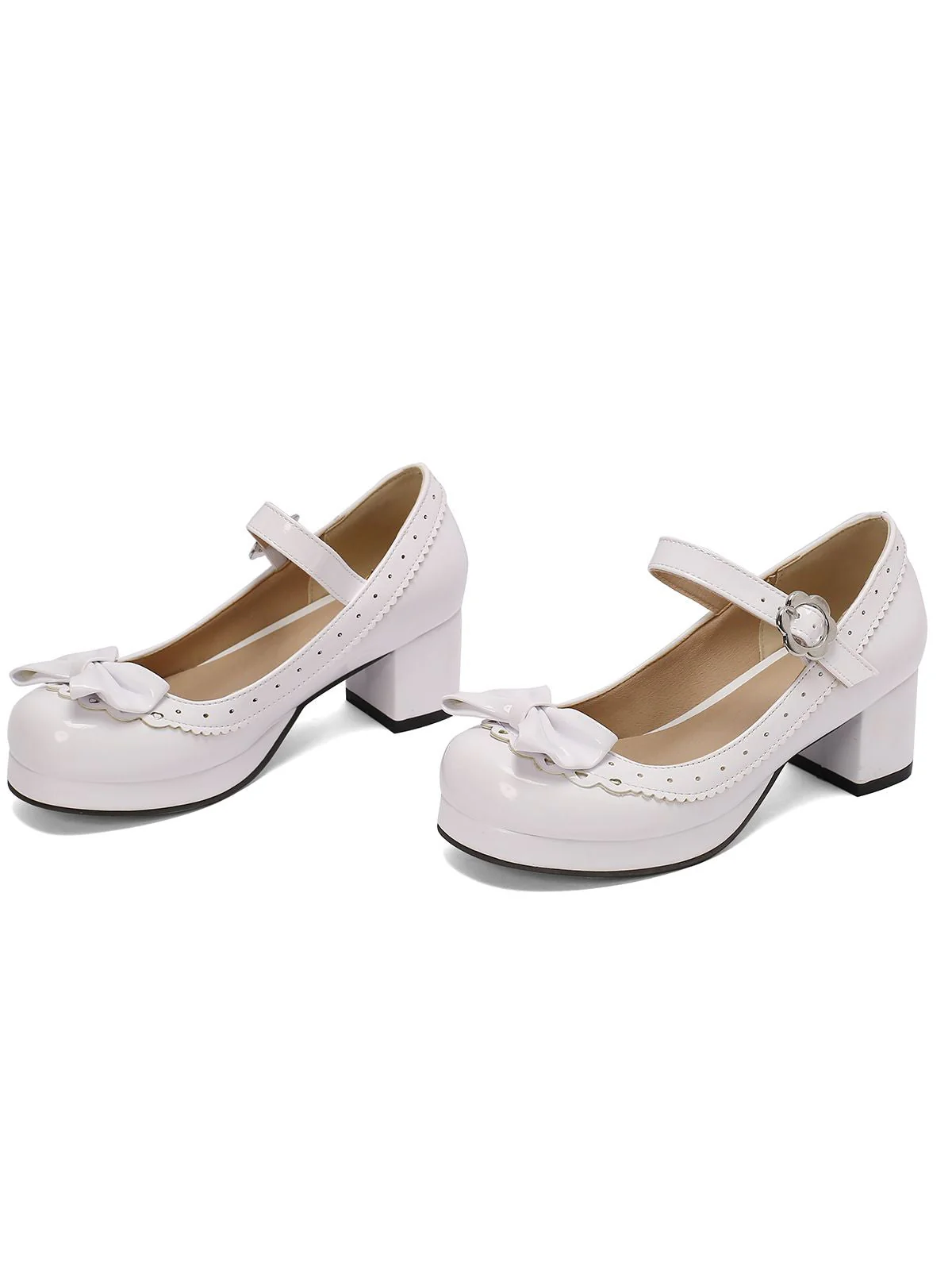 Talons hauts mary jane rétro en cuir verni avec nœud - Image 10