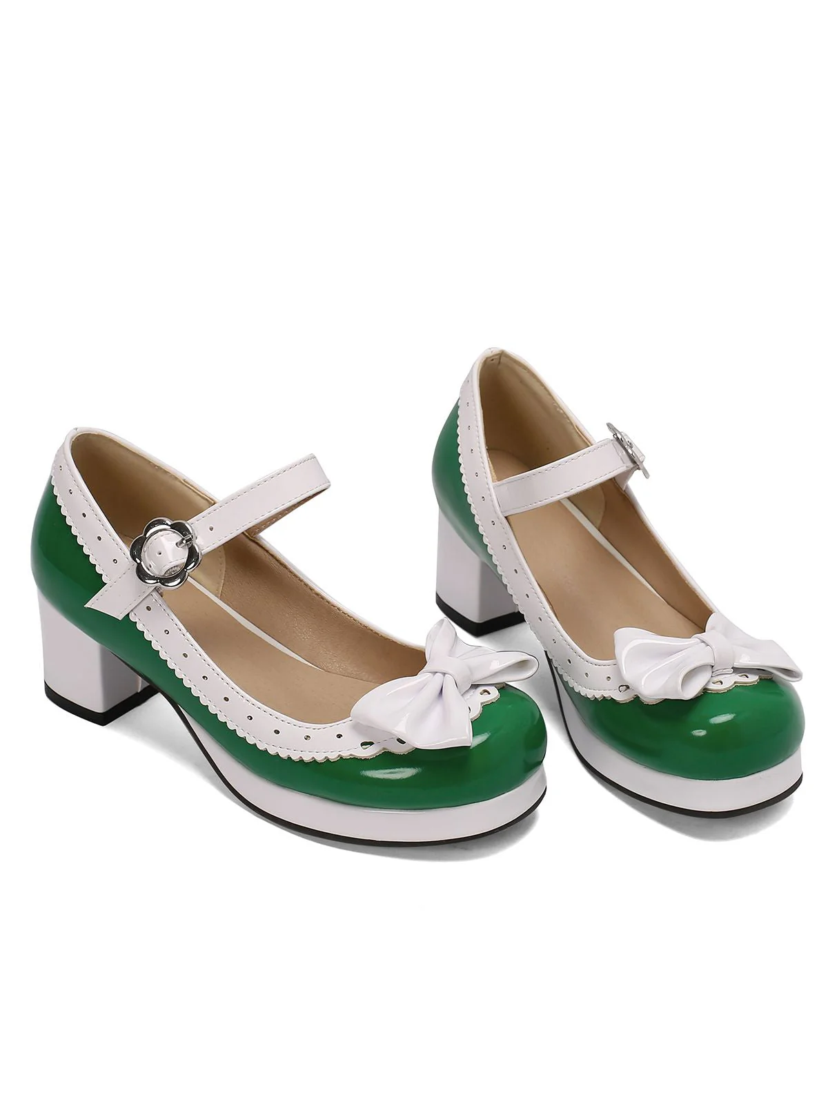 Talons hauts mary jane rétro en cuir verni avec nœud - Image 17