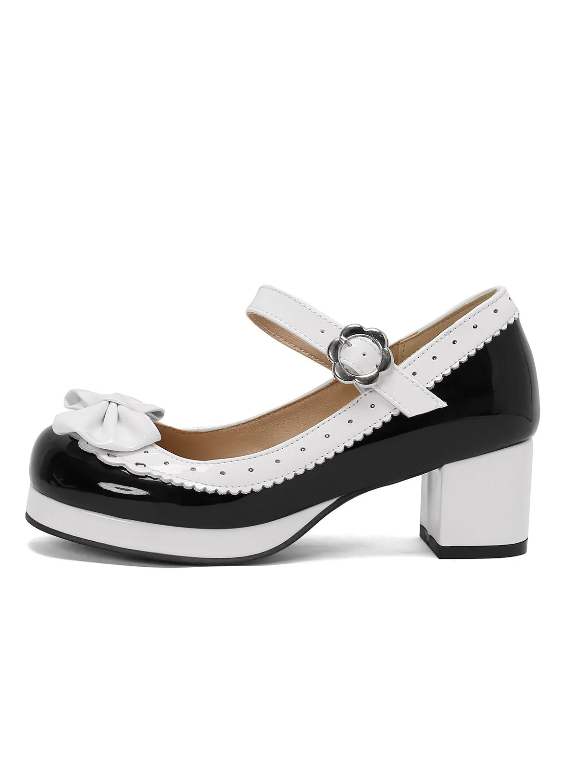 Talons hauts mary jane rétro en cuir verni avec nœud - Image 21