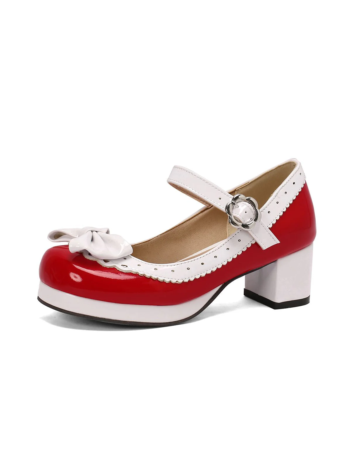 Talons hauts mary jane rétro en cuir verni avec nœud - Image 5