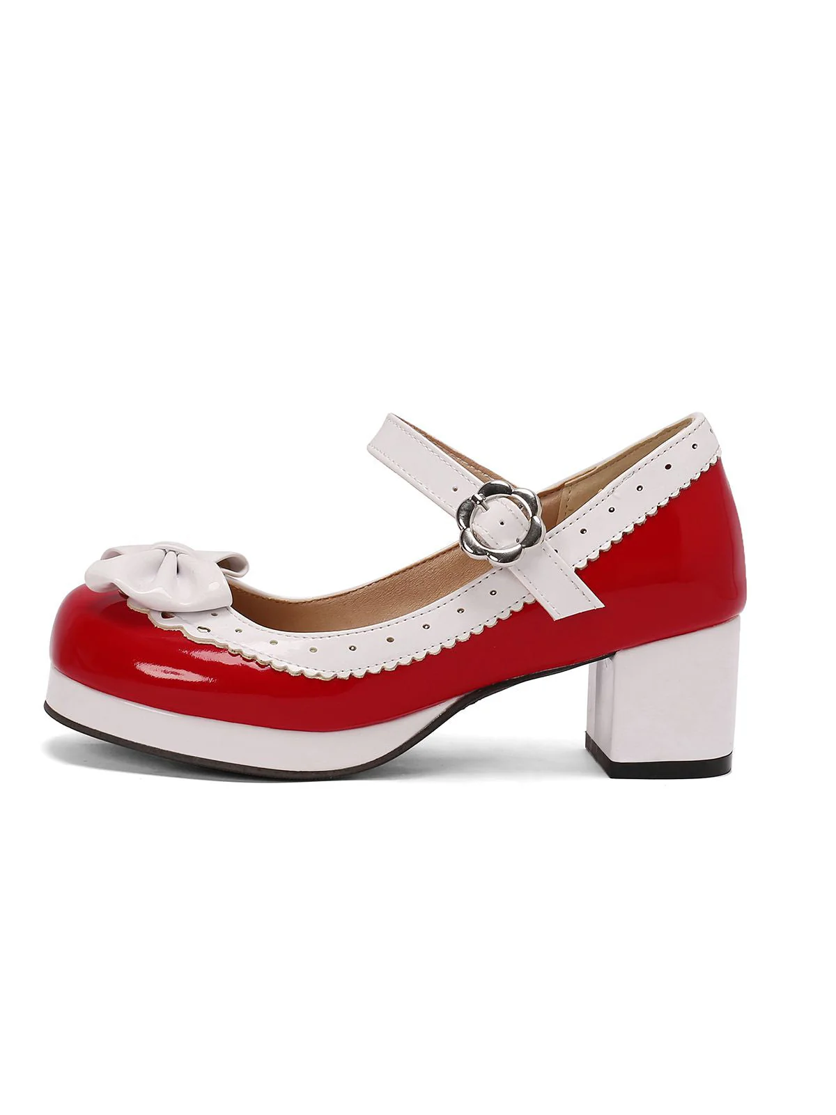 Talons hauts mary jane rétro en cuir verni avec nœud - Image 6