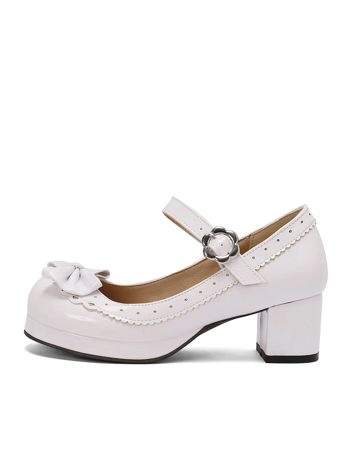Talons hauts mary jane rétro en cuir verni avec nœud - Image 9