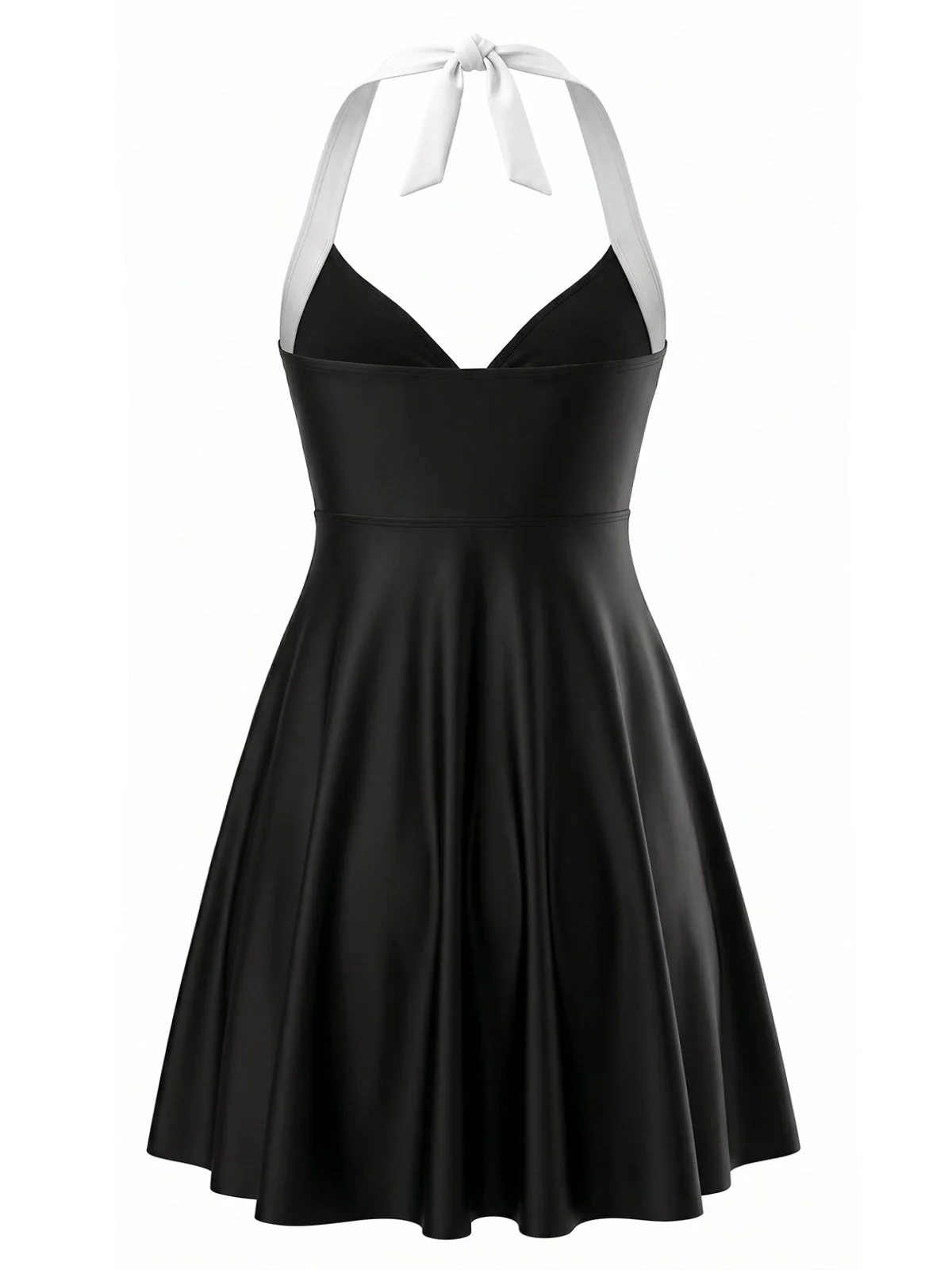 Tankini Licou Rayé Avec Nœud Noir Et Blanc Années 1940 - Image 3