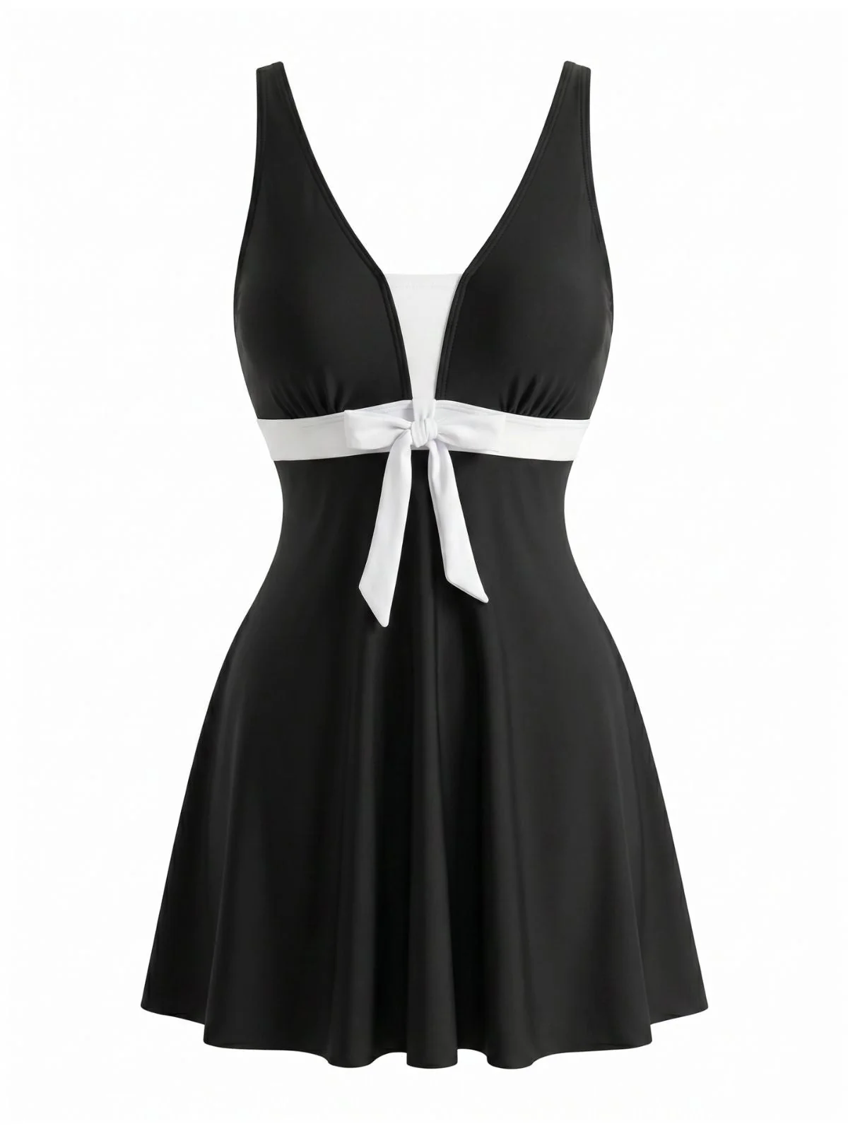 Tankini Noir Et Blanc Nœud Années 50 - Image 2