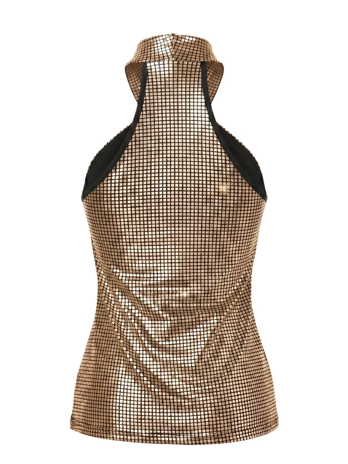 Tops Croisé Dos Nu Métallique Pailleté Années 1960 - Image 2