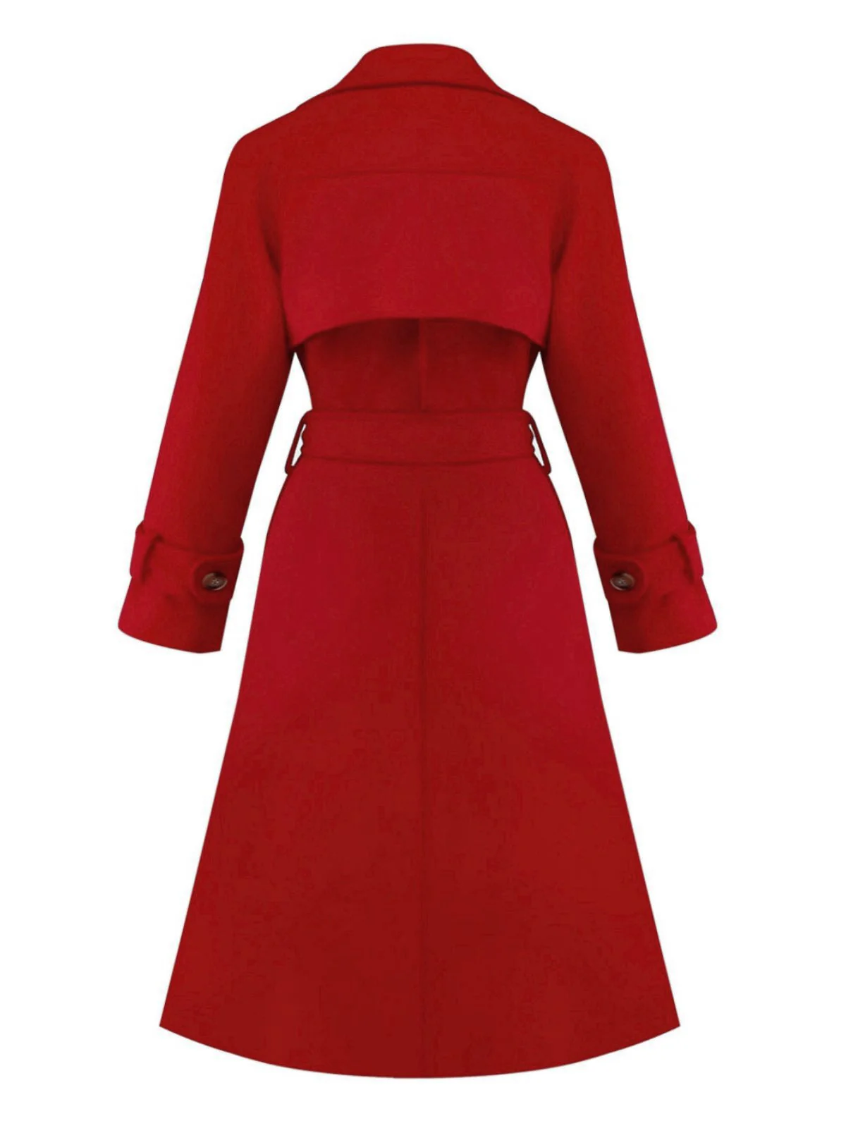 Trench-coat uni à double boutonnage des années 1950 - Image 2