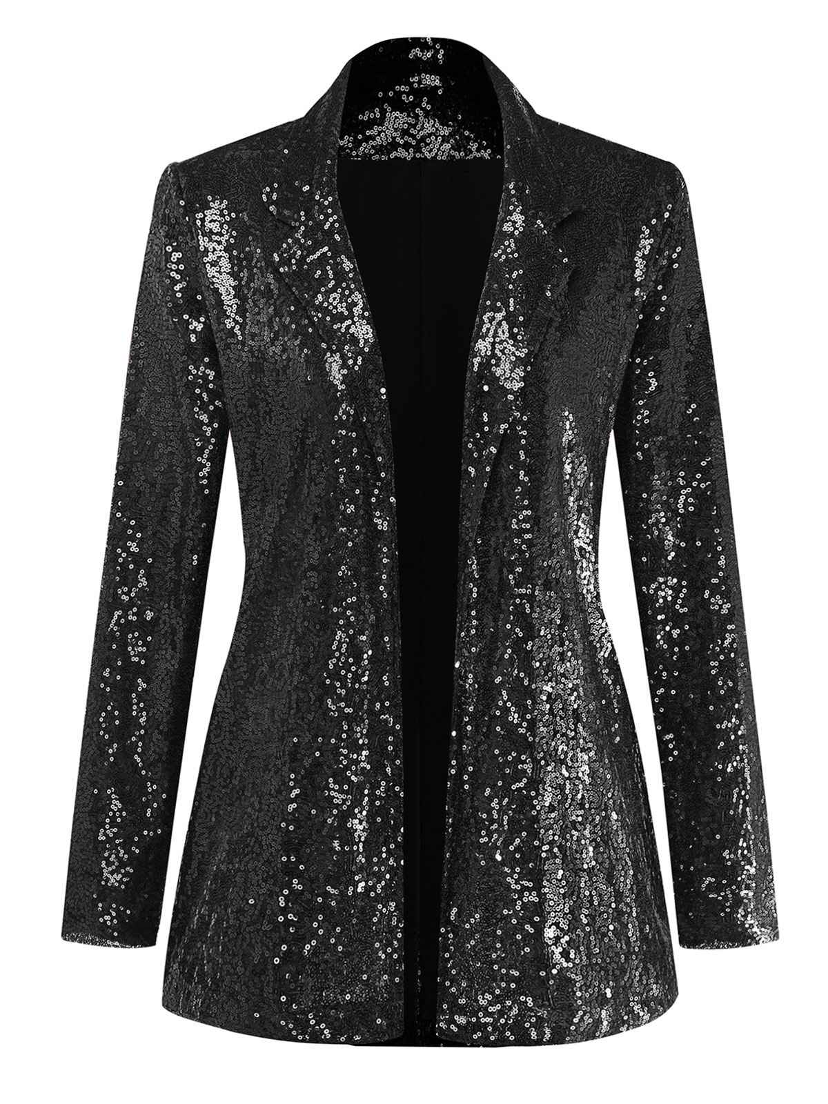 Veste blazer à paillettes col revers des années 1970 - Image 7