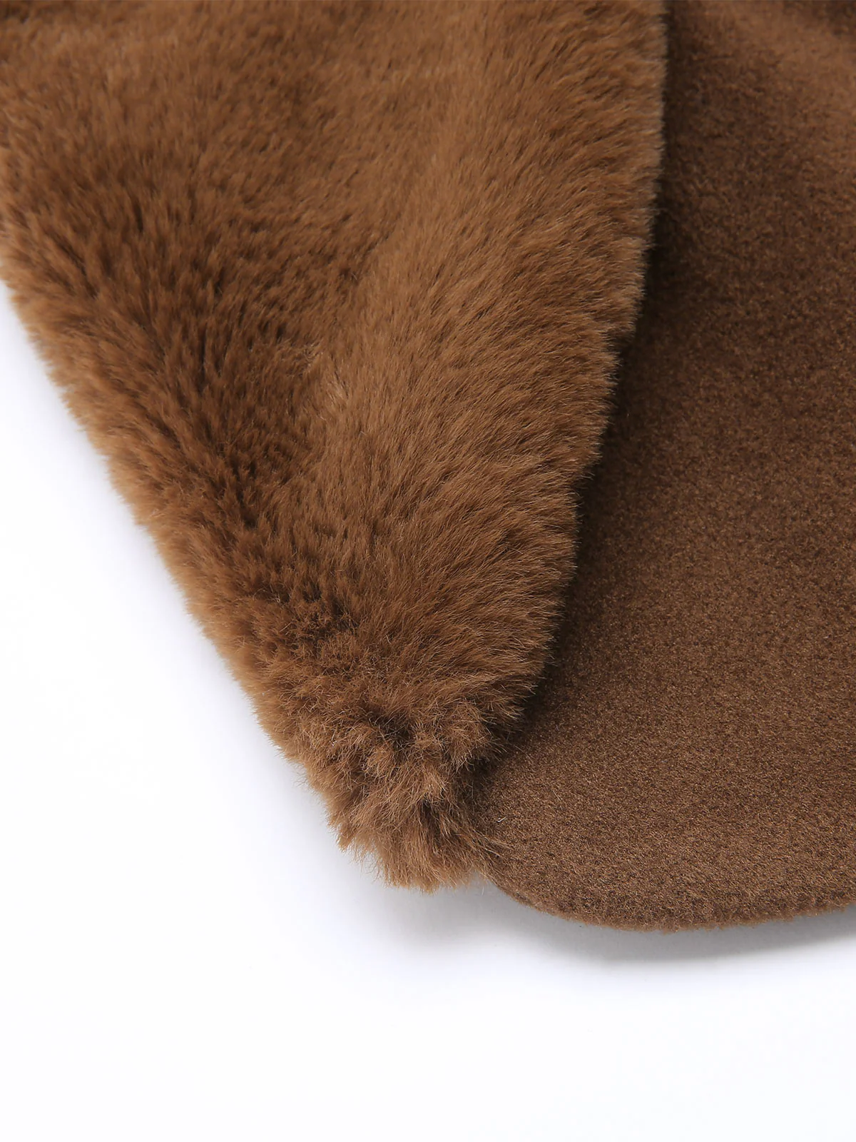 Veste boléro marron à col fourrure rétro - Image 7