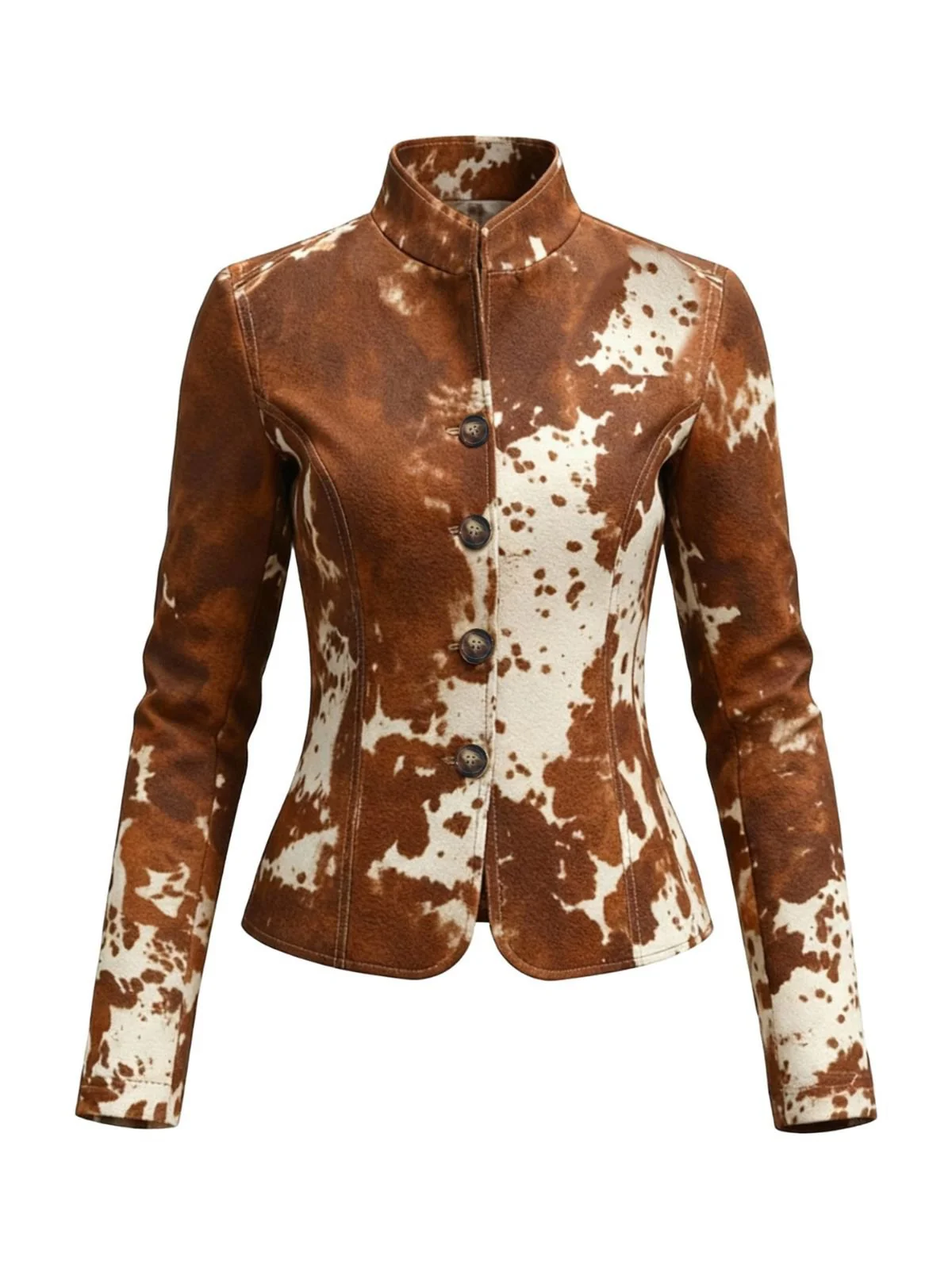 Veste boutonnée de cowgirl western marron des années 1970 - Image 3