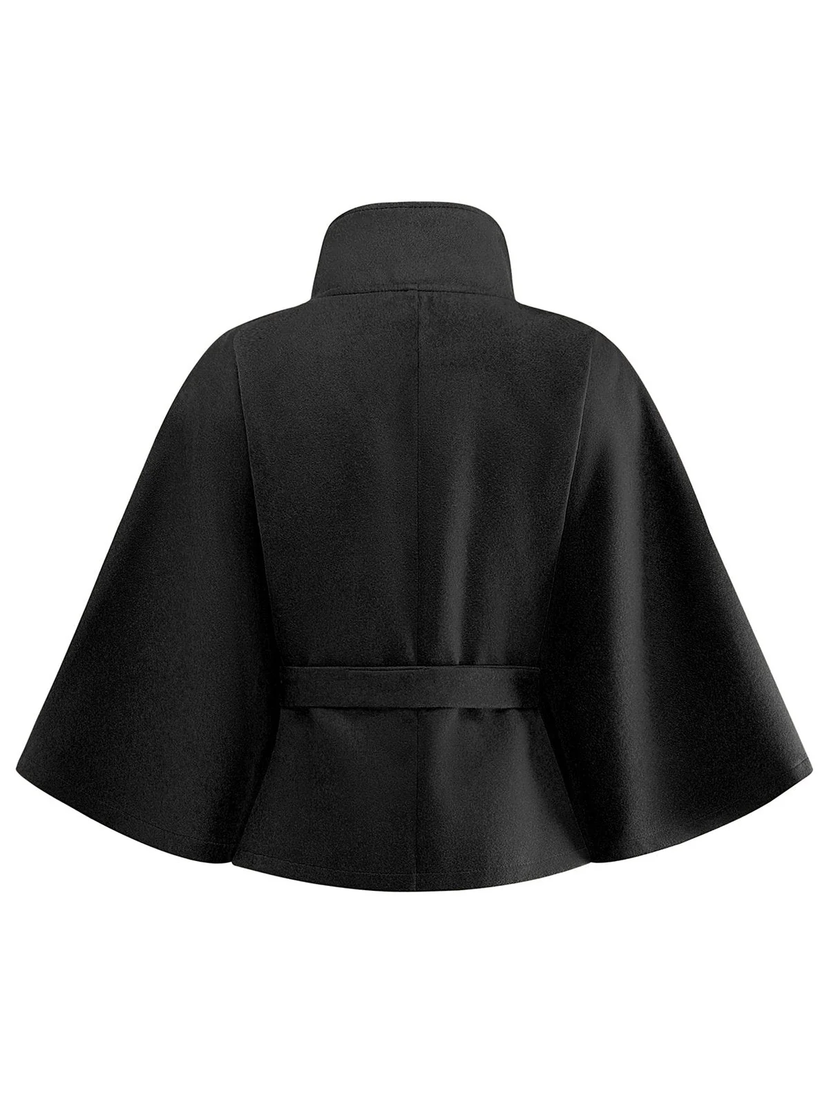 Veste cape à col roulé ceinturée unie années 1970 - Image 12