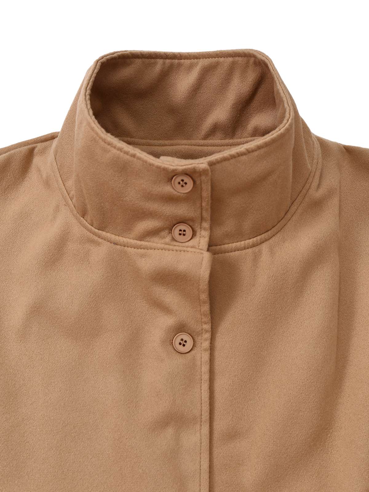 Veste cape à col roulé ceinturée unie années 1970 - Image 4