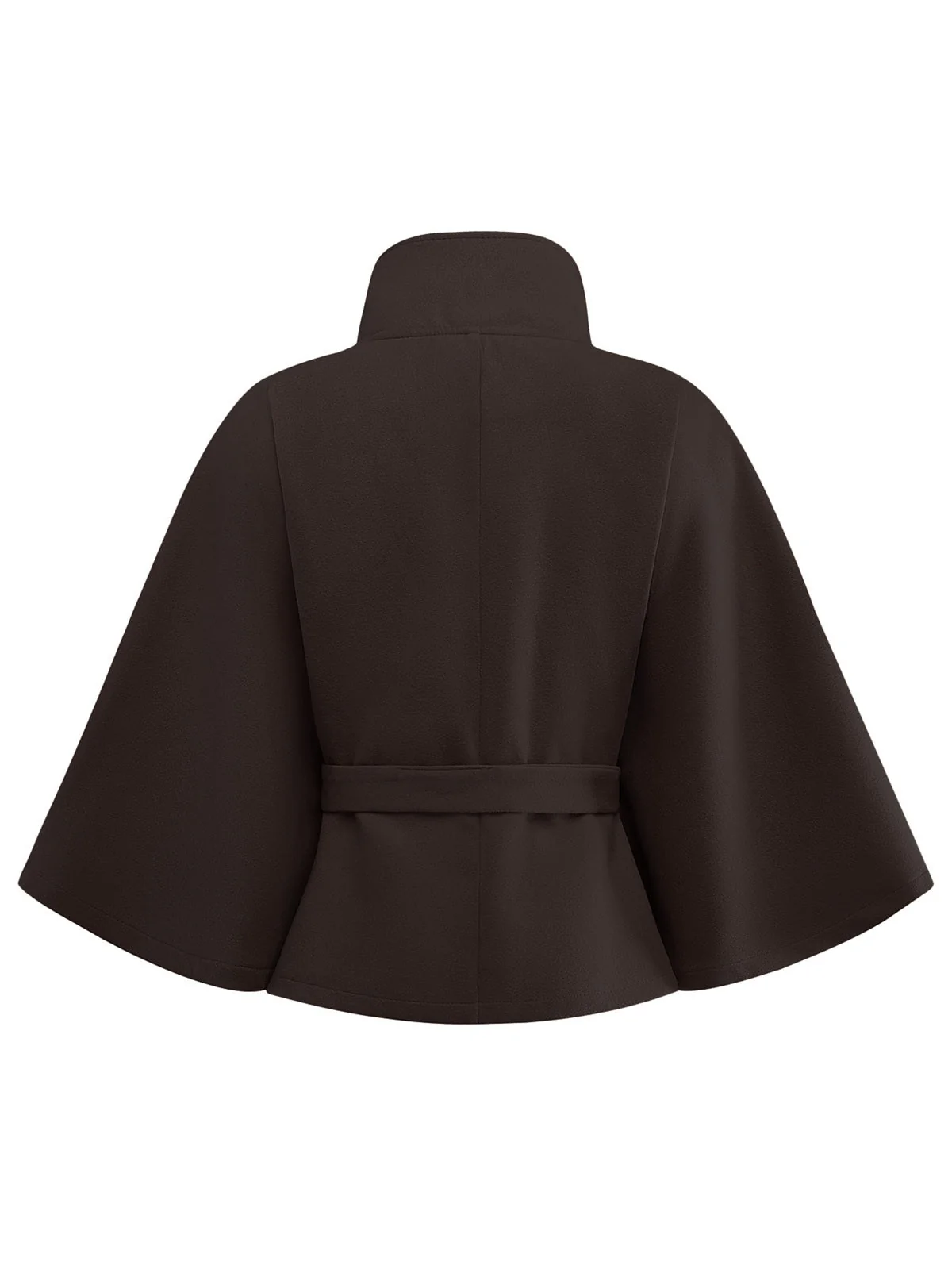 Veste cape à col roulé ceinturée unie années 1970 - Image 9