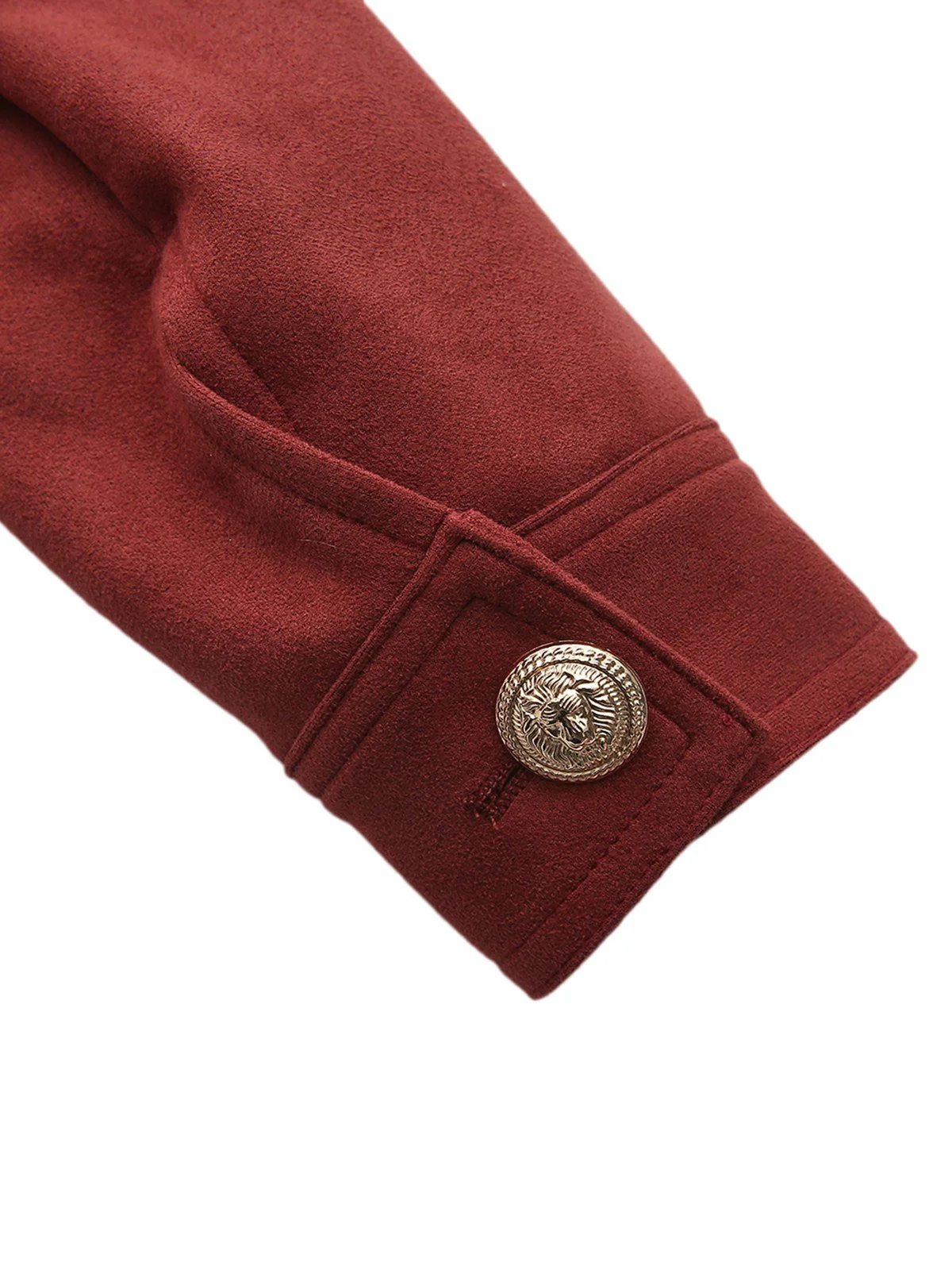 Veste courte en daim marron col montant des années 1980 - Image 7
