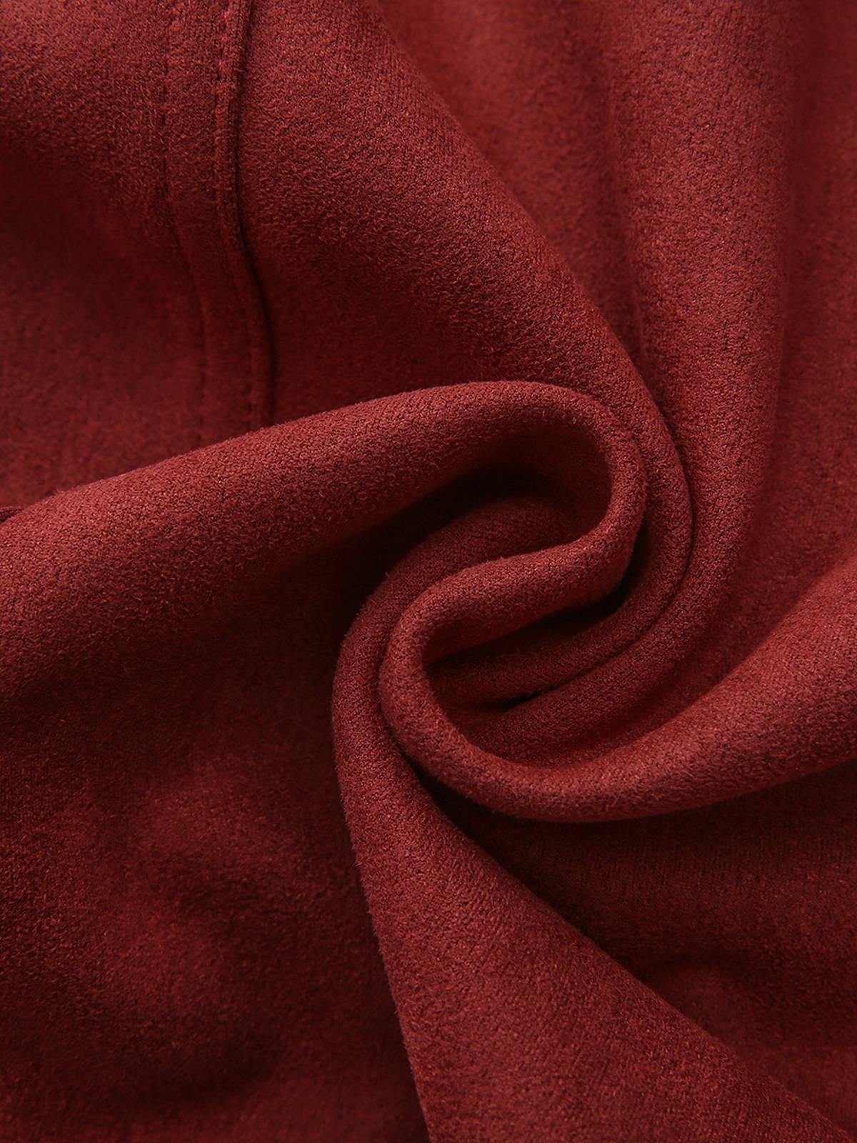 Veste courte en daim marron col montant des années 1980 - Image 8