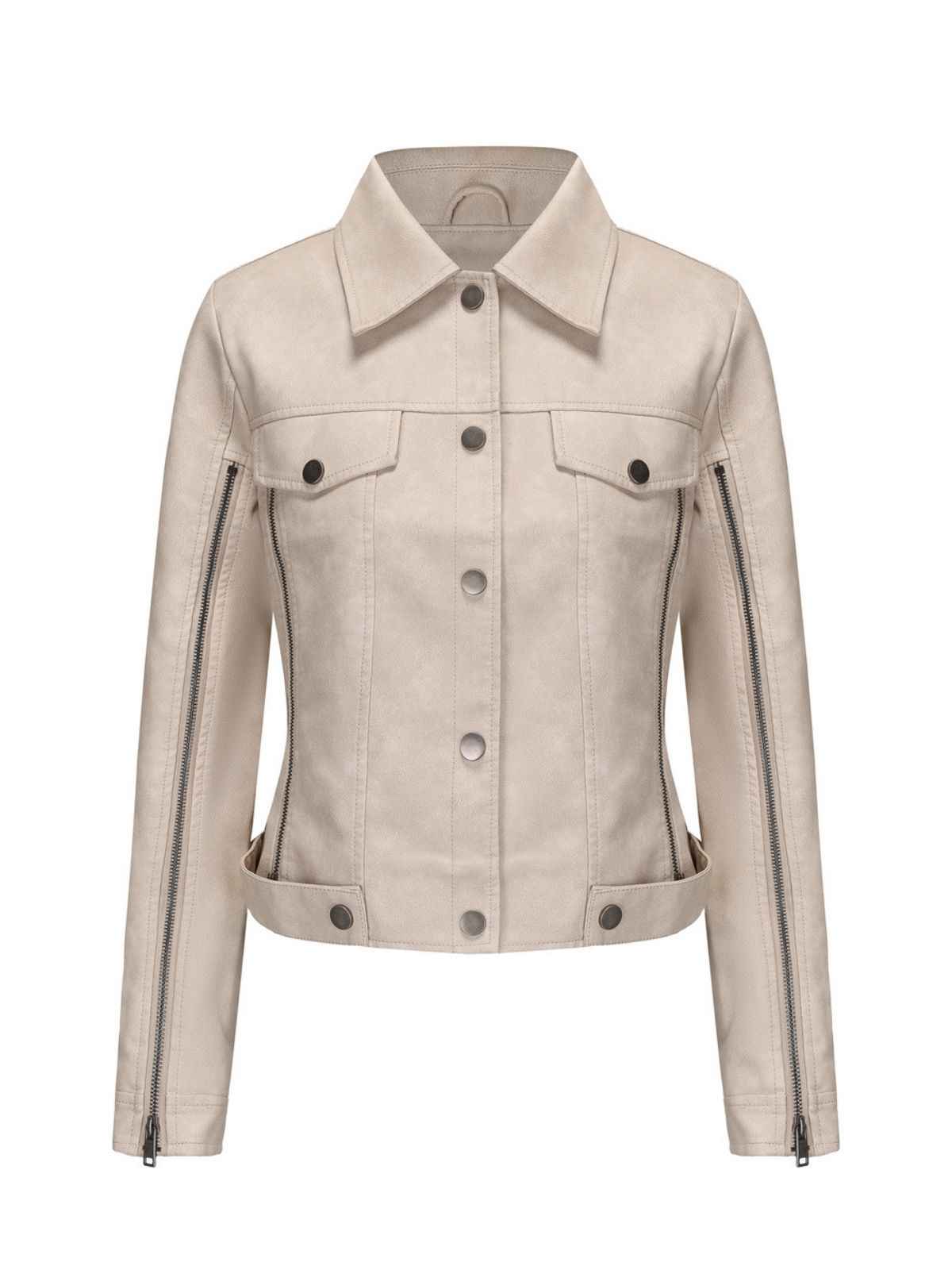 Veste de moto en cuir à fermeture éclair multiple années 1960 - Image 9