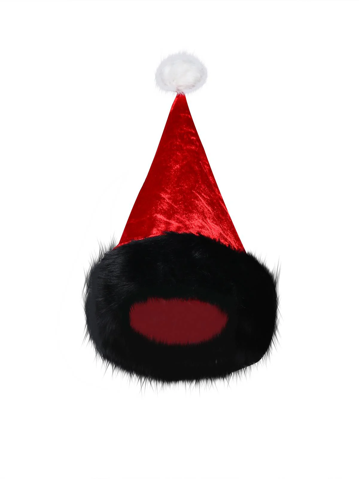 Veste de Noël en velours à lacets et bordure en fourrure rouge des années 1970 - Image 7