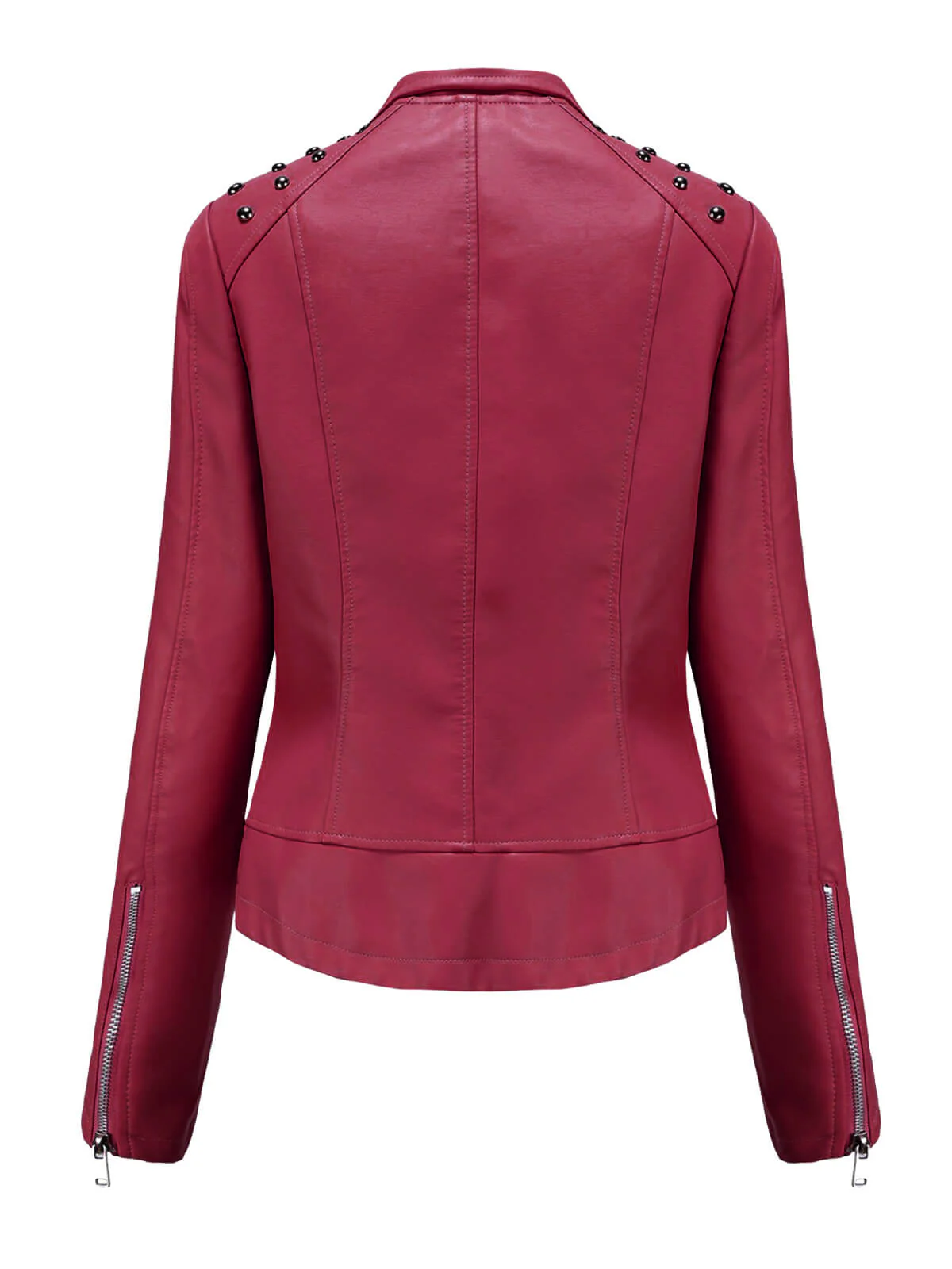 Veste en cuir à revers solide des années 1980 - Image 7