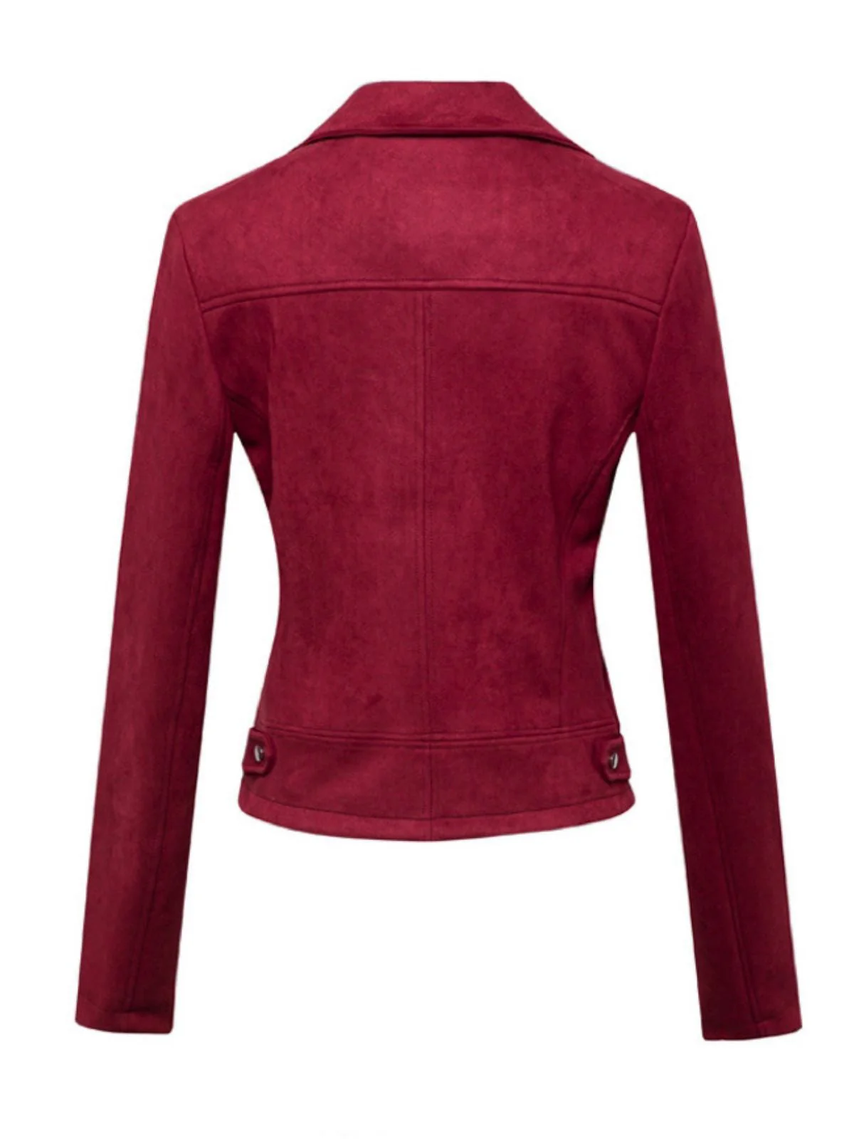 Veste en cuir suédé à revers uni années 1980 - Image 5