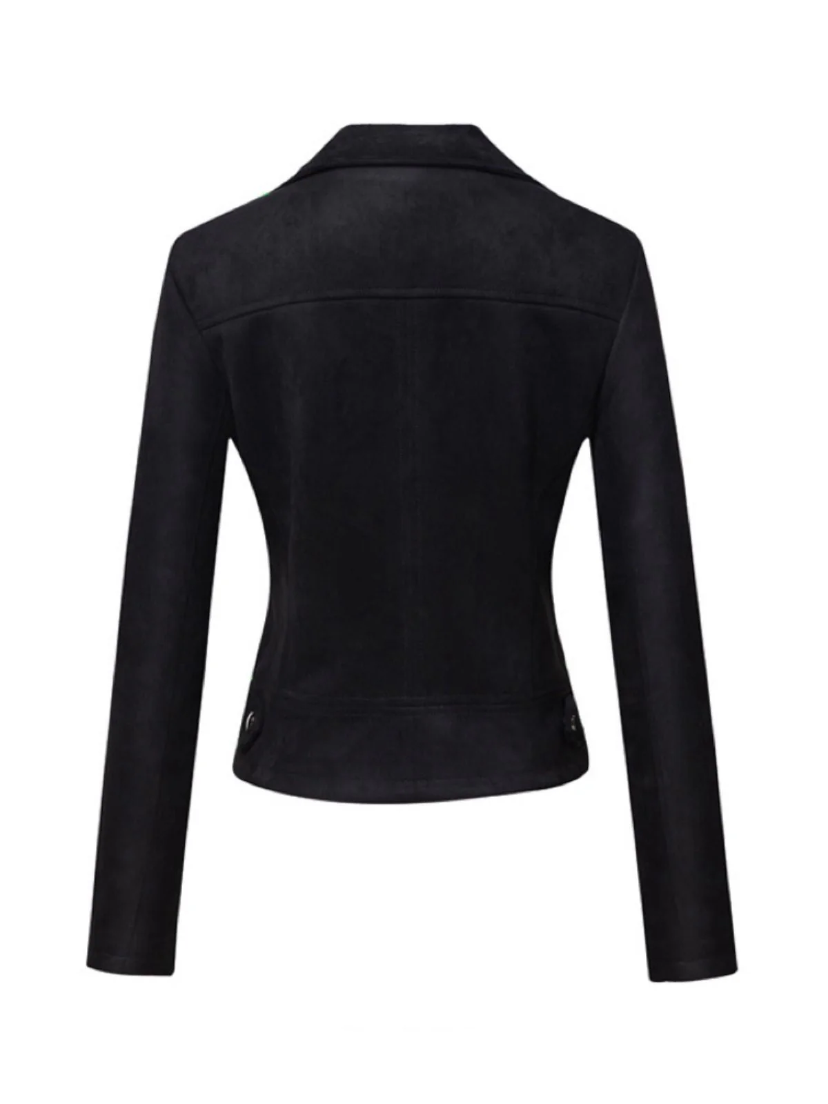 Veste en cuir suédé à revers uni années 1980 - Image 9