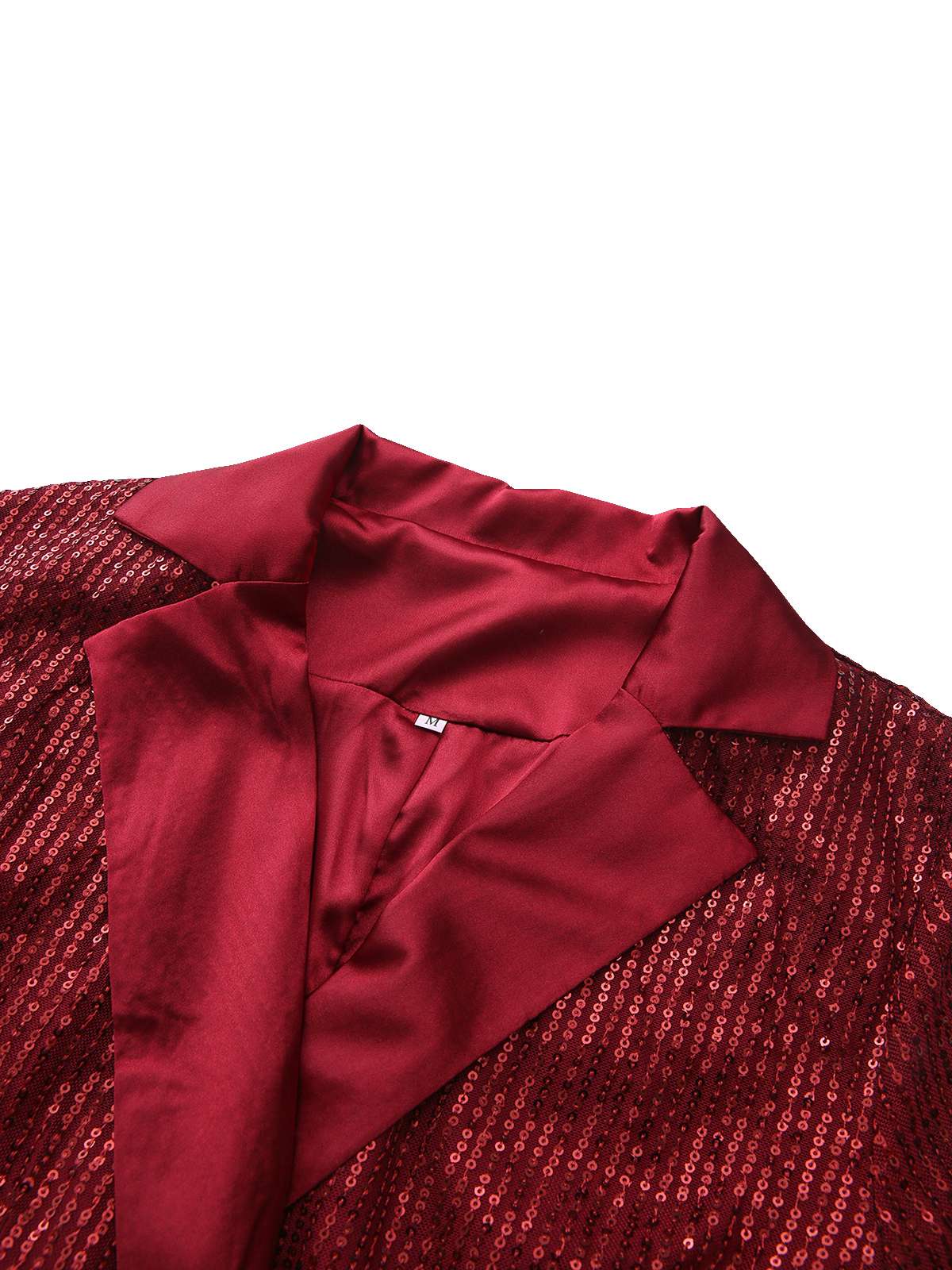 Veste longue pailleté col revers à nouer ceinturée années 1960 - Image 4