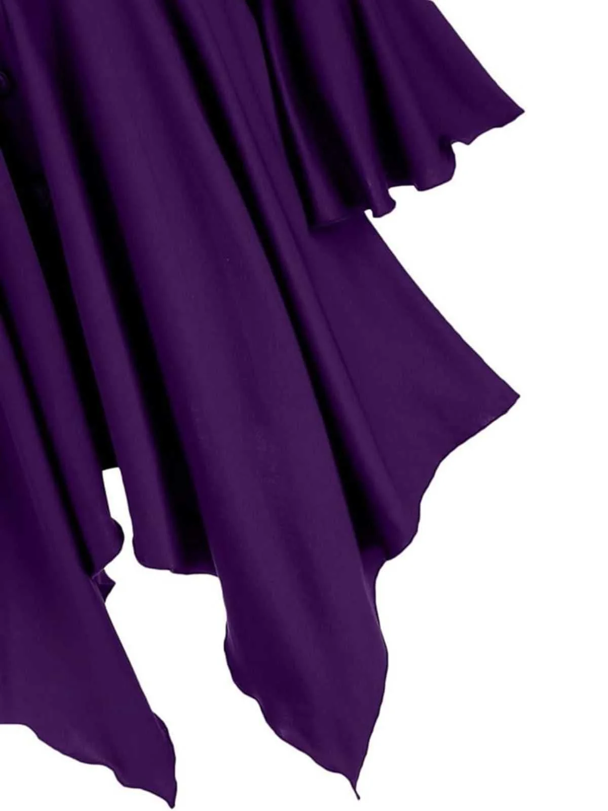 Veste longue punk gothique violette à capuche années 1980 - Image 3