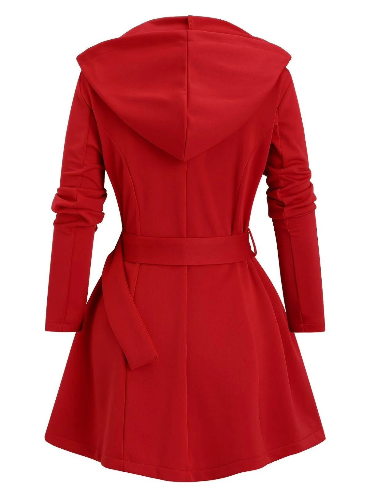 Veste midi punk à capuche et ceinture zippée années 1960 - Image 3