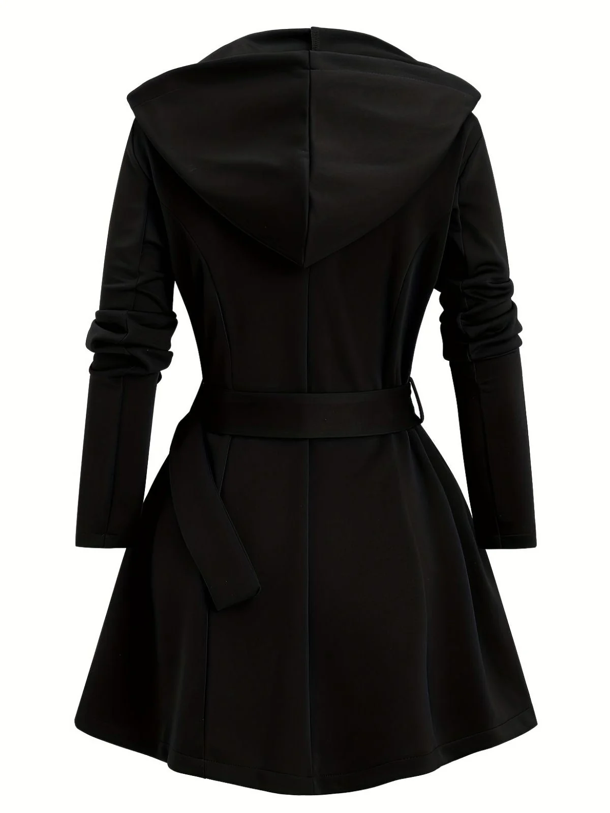 Veste midi punk à capuche et ceinture zippée années 1960 - Image 8