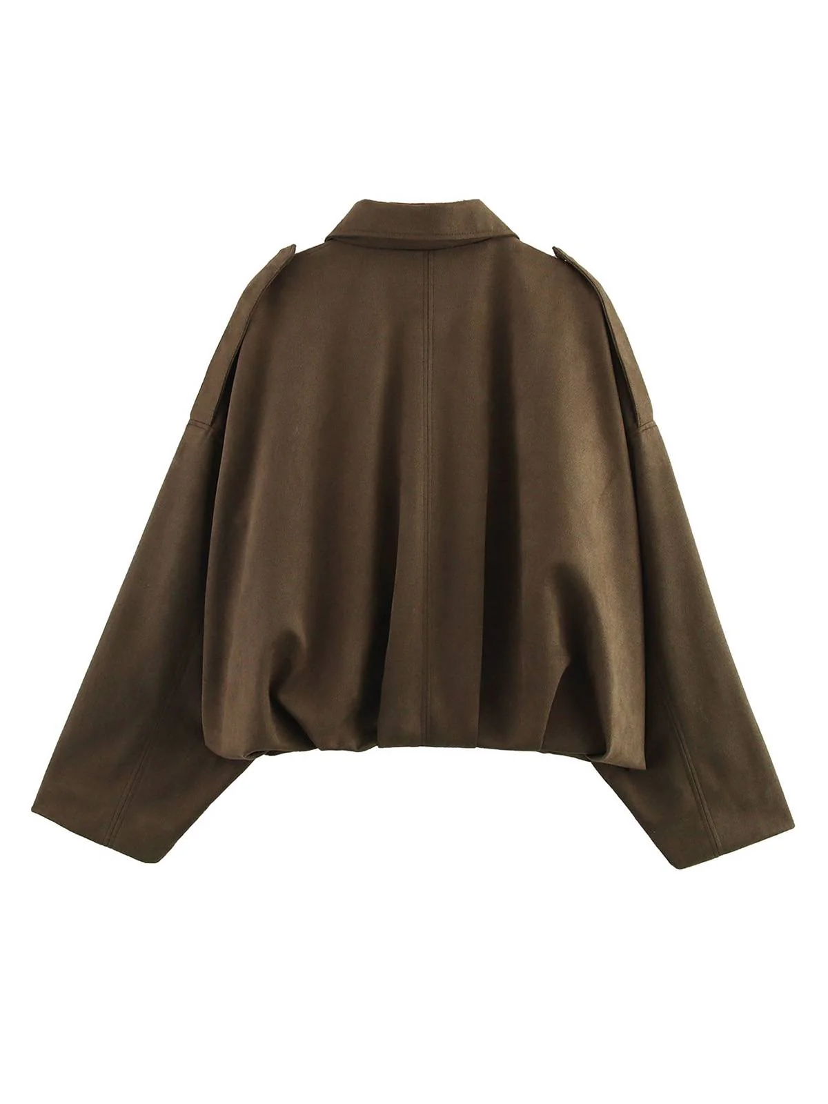 Veste surdimensionnée en daim à revers années 1980 - Image 2