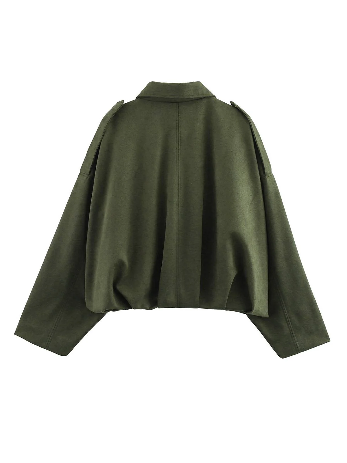 Veste surdimensionnée en daim à revers années 1980 - Image 4